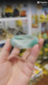 Vòng tay đá Mắt Mèo xanh ngọc 2 sen bản cối mang lại May Mắn Hạnh Phúc cho nữ.