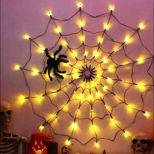 Màn nhện đèn led trang trí lễ hội halloween