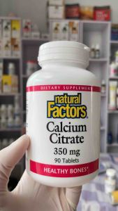 [MỸ] Viên calcium citrate ( canxi ) 350mg 90 viên natural factors giúp xương cơ bắp răng