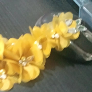 bunga organza rangkai ukuran -+20 cm/aplikasi bunga organza