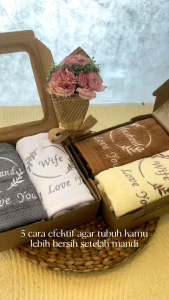 Handuk Ready Bordir Premium Kado Pernikahan Seserahan Wedding Hampers- LINGKAR