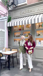 KEMEJA BLOUSE KOREAN ZR/ATASAN ZR POLO LINEN MIX KNIT