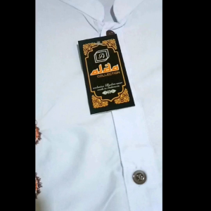 Baju Koko Pria Muslim Dewasa Lengan Pendek Koko Katun Bordir