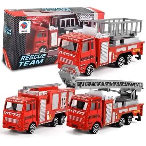 Die Cast Metal Fire Rescue Bomba Truck Toys 🚒 Medium Size Trucks- Mainan Diecast Kereta Bomba Besi - Pull Back Car