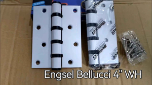 Engsel Bellucci 4" WHITE / Engsel Pintu 4 inch Putih / Engsel Pintu Kayu Bellucci 4 inch Putih