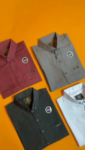 Paket Hemat 50 Ribu 2 Pcs Kemeja Polos Lengan Pendek Kemeja Pria Casual Bisa COD