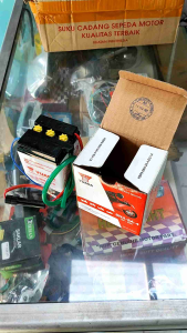 Aki Win 6Volt Accu YUASA Standar Ori Win 6V Basah Accu Honda Win100 Kualitas Bagus 6N4 2A 4 6V