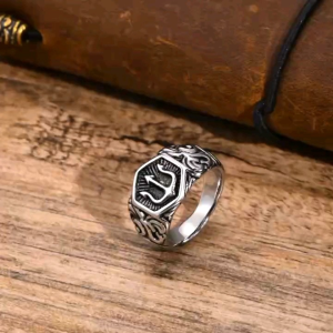 Cincin Anti Karat Poseidon Trisula / Hip Hop Retro Skull Ring