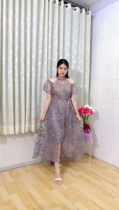 Long Dress Bridesmaid Korean Style Gaun Pesta Kondangan Shanghai Neck Elysse-268
