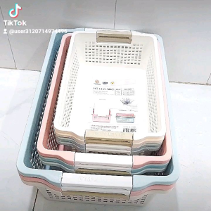 Combo 3 Rổ chữ nhật nhựa Việt Nhật chính hãng
