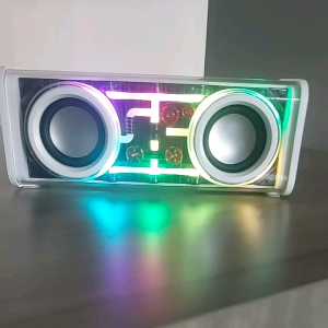 Speaker Cyberpunk Bluetooth Subwoofer Bluetooth Wireless Transparan audio Portabel V8