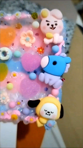 handy mirror with design(decoden)