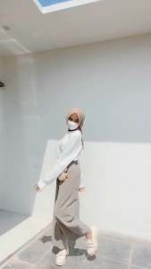 Mozza Jeans Kulot Highwaist Pinggang Karet Belakang