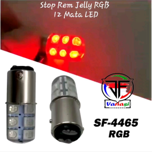 Lampu Stop Rem Jelly RGB 12 Mata LED 2 Mode Senja RGB - Rem Kedip Merah Universal Kaki 2 DC 12 Volt