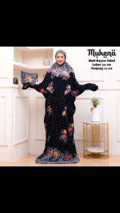 [BISA COD] Mukena Batik Pekalongan Lajur Matt Rayon Tebal Lebar 200cm Panjang 220cm Mukena Batik Terusan Pekalongan Selatan Matt Rayon Tebal Lebar 200cm Panjang 220cm
