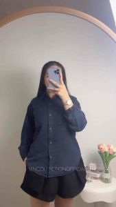 1750 KEMEJA JEANS LENGAN KARET SNOW WANITA|KEMEJA LENGAN 7/8|KEMEJA JEANS