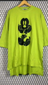 Atasan OversizeTunik Hijab Motif Animasi Tangan 7/8 Bhn Cm24s Baju Muslim