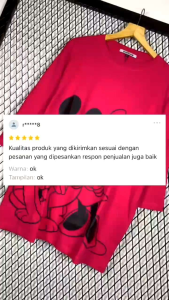 Baju Tunik Oversize Hijab Motif Animasi Lengan 7/8 Bhn Cm24s