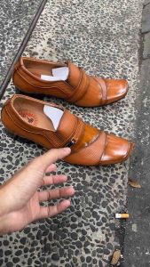 SEPATU PANTOFEL FORMAL PRIA ( GARANSI KULIT SAPI 100% ) MODEL 6005 TAN ( PREMIUM HIGH QUALITY )