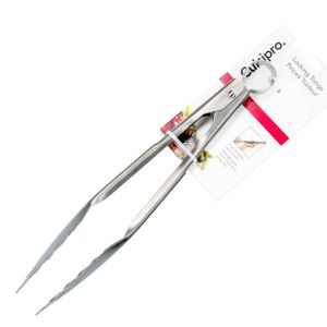 Cuisipro 9.5-inch Locking Tongs 18/8 Stainless Steel Food Tongs Salad Tongs