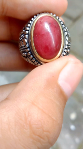 Cincin Batu Ruby Daging & Old Mines Ruby Madagascar