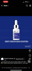 SkinMTX Night Resurfacing Booster+  Sản phẩm tái tạo da