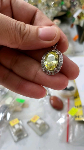 KALUNG NECKLACE YELLOW TOPAZ KUNING ASLI