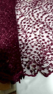 Kain/Bahan Tile Bordir Akar Payet/Kain Kebaya Berkualitas