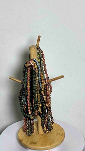 Recycled paper bead necklace. Eco-chic Paper Necklace. Recycled Paper Pendant. Sustainable Paper Jewelry. Upcycled Paper Necklace. Handcrafted Paper Bead Necklace. Earth-friendly Paper Jewelry. Artisan Paper Necklace. Reclaimed Paper Necklaces.