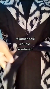 Dress Starla Maxi Tenun Jepara & Baju Couple Pasangan Warna Hitam: Motif Kotak Simetris Katun Cocok Untuk Kegiatan Kondangan Undangan Prewedding dan Hari Raya