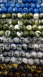 TASBIH ALLAHU MOHAMMAD 99BIJI size 8MM white & BLACK