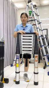 Thang nhôm rút đơn lẫy khoá đen 32m đến 7m (tặng ốp cao su)