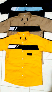 KEMEJA KOKO ANAK lengan pendek  kemeja koko anak usia 2 sampai 12 tahun bahan kain katun oxford premium sari warna by santika fashion
