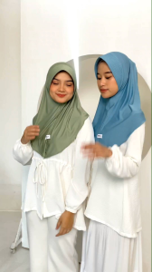 VC Hijab Kerudung Bergo Jersey Instan Ped Daily Hamidah Tasya Size M Premium