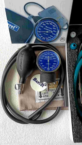 Baxtel Aneroid Sphygmomanometer Blood Pressure Monitor With Teal Deluxe Stethoscope