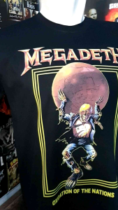 Kaos Distro MEGADETH OXIDATION OF THE NATIONS Bahan Cotton Combad 24s