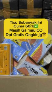 PAKET 10Pcs TISU MONTISS TISSU 185 Sheets 2 Ply TISSUE KECANTIKAN Murah