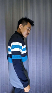 Kaos Kerah Pendek Salur Pria Dewasa Kaos Kerah Wangki Motif Salur Dewasa Murah