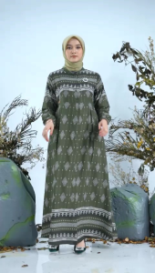 Harga Khusus Desain Mewah Cassava Dress Fog M