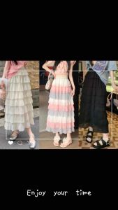 KIM กระโปรงผ้า Zeto ฟรุ้งฟริ้ง รุ่นขนมชั้น เป็นระบบชั้นๆ พลิ้งพลิ่น เป็นรูปแบบส่วนดังกล่าว สวยงาม ไม่ซ้ำ เป็นเอวสม็อก 24-36 นิ้ว สะพก 46 นิ้ว มีคุณภาพ กระบวนการใหม่ให้กับผ้า