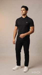 (Liuqiming888) Mens #01590 Premium Quality Cotton Polo Shirt
