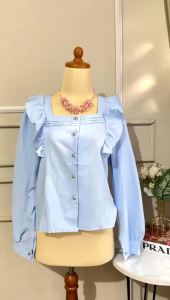 Teza Top Korea Atasan wanita Modis Baju Katun Lembut Nyaman Panjang