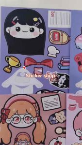 Set 8 sticker cô bé học đường dễ thương / học giỏi học dở