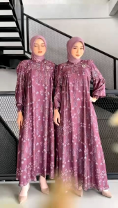 HASMITHA DRESS NADHEERA✔MIDI / GAMIS TERBARU✔NYAMAN DIPAKAI✔