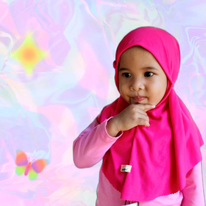 Hijab anak kaos lucu dan simpel estimasi usia 0-2 tahun