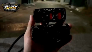 LAMPU TEMBAK SOROT MINI 3 MATA 2 WARNA SQL DEVIL NON DEVIL 12VOLT - 24VOLT DC MOTOR MOBIL TRUK SUPER BRIGHT