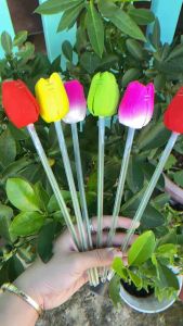 20bông tulip làm show đám tiệc sân khấu