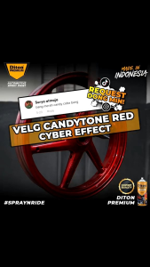 Paket Lengkap Cat Diton Premium Silver Metallic & Candy Tone Red