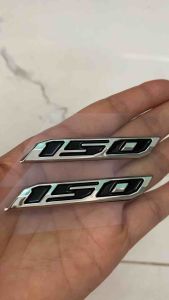 Bộ chữ nổi cứng 150 dành dán xe Honda Yamaha Suzuki SYM hàng nhập Thái Lan chất lượng cao dành trang trí riêng cho dòng xe này bộ chữ nổi gồm 2 cái màu sắc cực đẹp và bền giá bán cực tốt bán lẻ như bán sỉ
