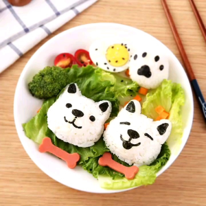 Cetakan Bento Nasi Sushi Nori Cutter Bento Rice ball Mold Set Bekal Jepang Anak Onigiri Rice Mold